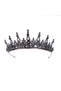 Crystal Bright Jewelled Bridal Crown Bridal Henna and Wedding Crown Princess Crown with Crystal Jewelled Dark Blue - 5