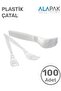 Transparent Luxury Plastic Fork 100 Pieces - 3