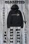 Black Death Design Printed Winter Oversize Hooded Sweatshirt ( Hoodie ) - 2