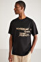 Brady Men's Oversize Fit 100% Cotton Thick Textured Printed T-shirt - 3