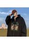 One Piece Roronoa Zoro Printed Oversize Zippered Black Unisex Hooded Cardigan