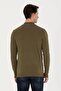 Men's Khaki Basic Knitwear Cardigan ELİFSU BUTİKHOME - 6
