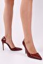 Women's Massy Burgundy Snake Stiletto - 6