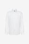 Men's White 100% Cotton Slim Fit Italian Lapel Shirt