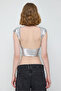 Shiny Backless Basic Crop Top - 5