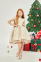 FRONT SHORT BACK LONG JACQUARD GIRL'S PARTY DRESS