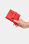 3803 Genuine Real Leather Women's Men's Wallet Red - 6