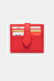 3803 Genuine Real Leather Women's Men's Wallet Red - 3