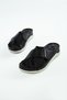 Women's Genuine Leather Flat Slippers 824 05-6106 Bn Trlk Y23 - 6