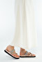 Women's Genuine Leather Flat Slippers 766 1019 Bn Trlk Y23