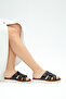 Women's Leather Flat Slippers 824 35-456 Bn Trlk Y23 - 2