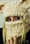 Animal Figured Hat Puffy Beanie Snow Mask Ski&snowboard Balaclava Knitted Beanie Knitted Hat - 4