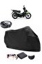 Black Rks Sniper 50 Rear Bag Compatible Tarpaulin Motorcycle Tarpaulin (Lock Compatible)