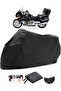 Black Bmw K 1200 Lt Rear Bag Compatible Tarpaulin Motorcycle Tarpaulin (Lock Compatible)