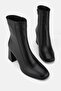 Women's Black Genuine Leather Size 35-41 Heeled Boots & Booties - 2