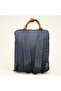 حقيبة ظهر بمقبض من الجلد الأصلي بنسبة 100% مصنوعة من قماش Imperteks باللون الأزرق الداكن للجنسين مع حجرة للكمبيوتر المحمول - 6