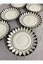 Black ellipse model 6 tea plates