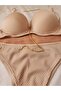 Basic Honeycomb Pattern Light Support Bra Set - 7