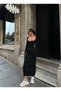 Women's Long sleeve sweetheart neckline midi dress - 3