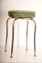 Green Erasable Fabric Profile Stool Metal Stool Kitchen Stool Thick Stool