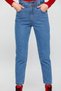 Ess Gold Non-Fading Medium Snow Blue High Waist Mom Jean Women's Trousers - 4