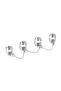 Gothic Punk Four Finger Adjustable Ring - 5