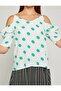 Women's Green Blouse 8YAK68735PW - 5