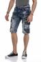 Ck234 Cargo Pocket Zipper Detailed Blue Denim Men's Capri - 2