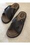 Men's Orthopedic Comfortable Sole Cross Adjustable Black Men's Slippers