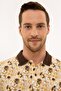 Brown Slim Fit Polo Neck T-Shirt - 2