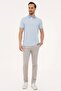Blue Slim Fit Polo Neck T-Shirt - 4