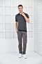 Black Men's Polo Neck Knitwear Knit Slim Fit T-shirt F93076 - 5