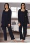 Women's Effort Fuchsia Maternity Long Sleeve Pajama Set with Dressing Gown 2401 - 7