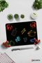 Colorful Board |   Glass Cutting Board - Glass Cutting Board |   Black Background |   30cm X 40cm