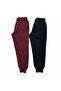 Unisex Children's 2"pack Burgundy-black Sweatpants