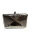 Metal Silver Women's Chain Strap Evening Dress Clutch Portfolio Bag - 2