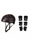 Unisex Child Black Skating Knee Pads Elbow Pads Helmet Full Protective Set - 2