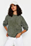 Khaki Antique/Pale Effect Thick Inside Fleece Regular/Normal Fit Knitted Sweatshirt TWOAW24SW00270