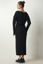Woman's Black Ribbed Sweater Skirt Knitwear Set YY00188 - 10