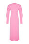 Pink Unlined Plain Knitwear Rib/Camisole Dress Tctaw23Eb00047 - 6