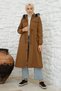 Polar 0880 Coat with Flap Pockets - Brown - 5