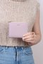 2805 Genuine Real Leather Zippered Women's Wallet Flother Lilac - 6
