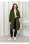 New Season Double Breasted Collar Lining Detailed Long Stamp Coat - 6