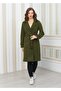 New Season Double Breasted Collar Lining Detailed Long Stamp Coat - 2