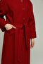 Women's Lined Snap-On Magnifying Collar Stamp Coat - 5