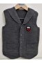 Baby Boy and Child Seasonal Crest Buttoned Ata Knitwear Vest