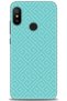 حافظة هاتف Xiaomi Mi A2 Lite مطبوعة بدقة HD - فسيفساء زرقاء + واقي شاشة كامل