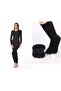 Women's Black Thermal Anti-Sweat Underwear Top and Bottom Set with Thermal Socks Gift
