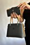 Medium Size Daily Sports Classic Model Women's Shoulder Bag 24 cm * 17 cm 4019 Black Taba Combin - 5