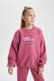 Girl's Oversize Fit Crew Neck Thick Sweatshirt with Soft Fuzzy Inside - 4